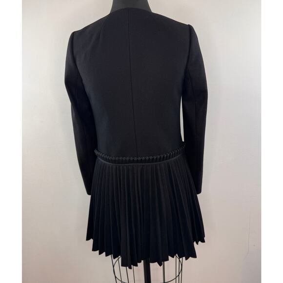 RED Valentino Wool Coat w/Accordion-Pleated Tie-Waist Party/Cocktail Sz 40 $995 - Picture 4 of 8